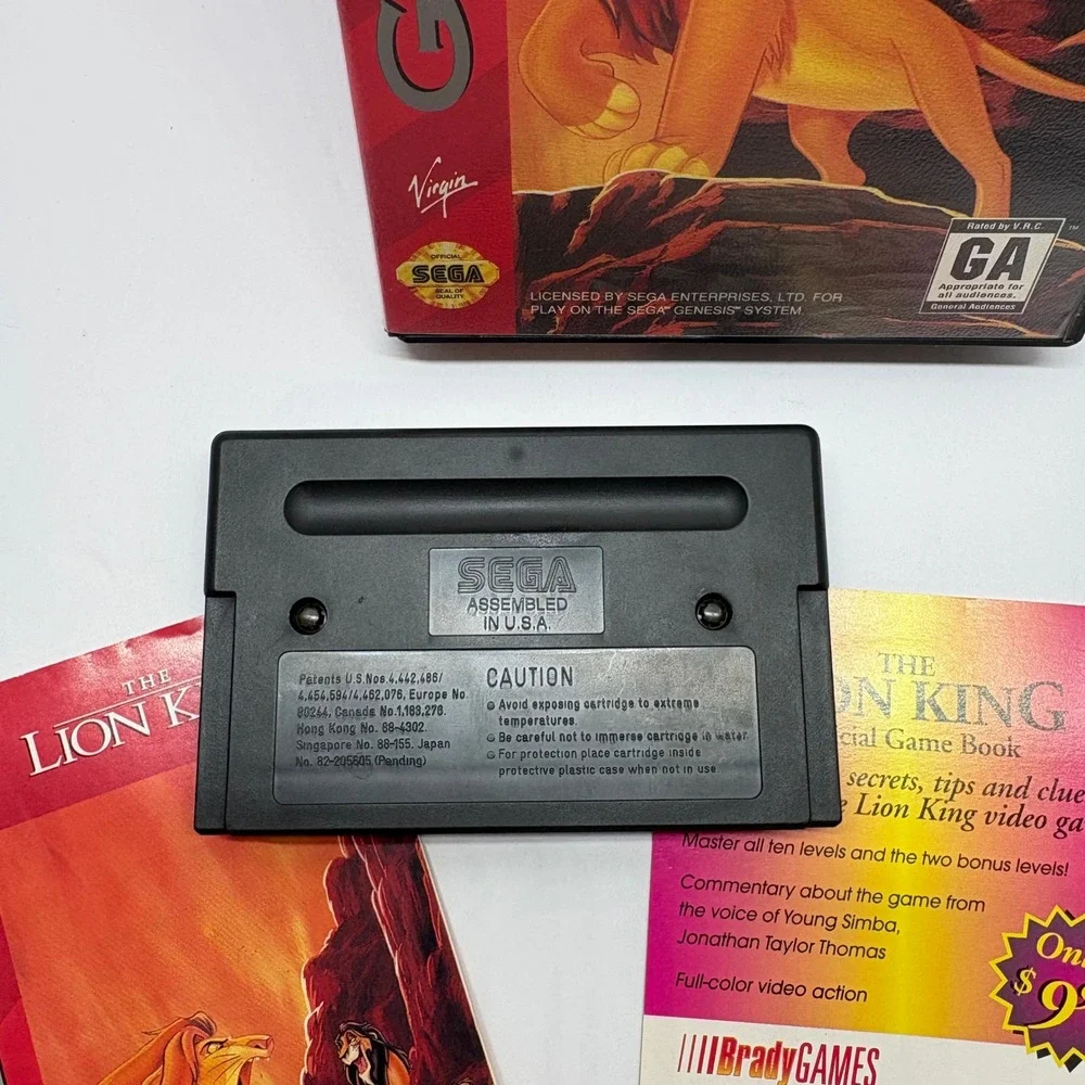 CIB Video Game Sega Genesis The Lion King Disney Virgin
